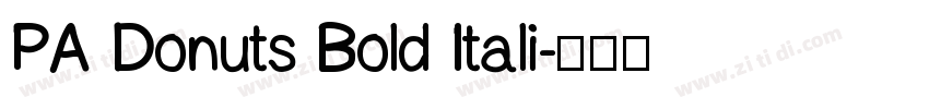 PA Donuts Bold Itali字体转换